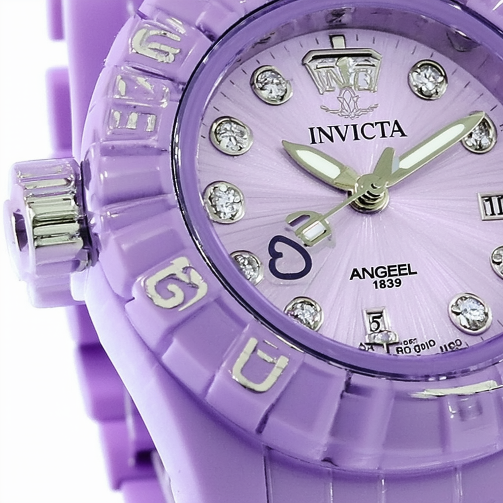 Invicta Women's 18399 Angel Analog Display Swiss Quartz Purple Watch