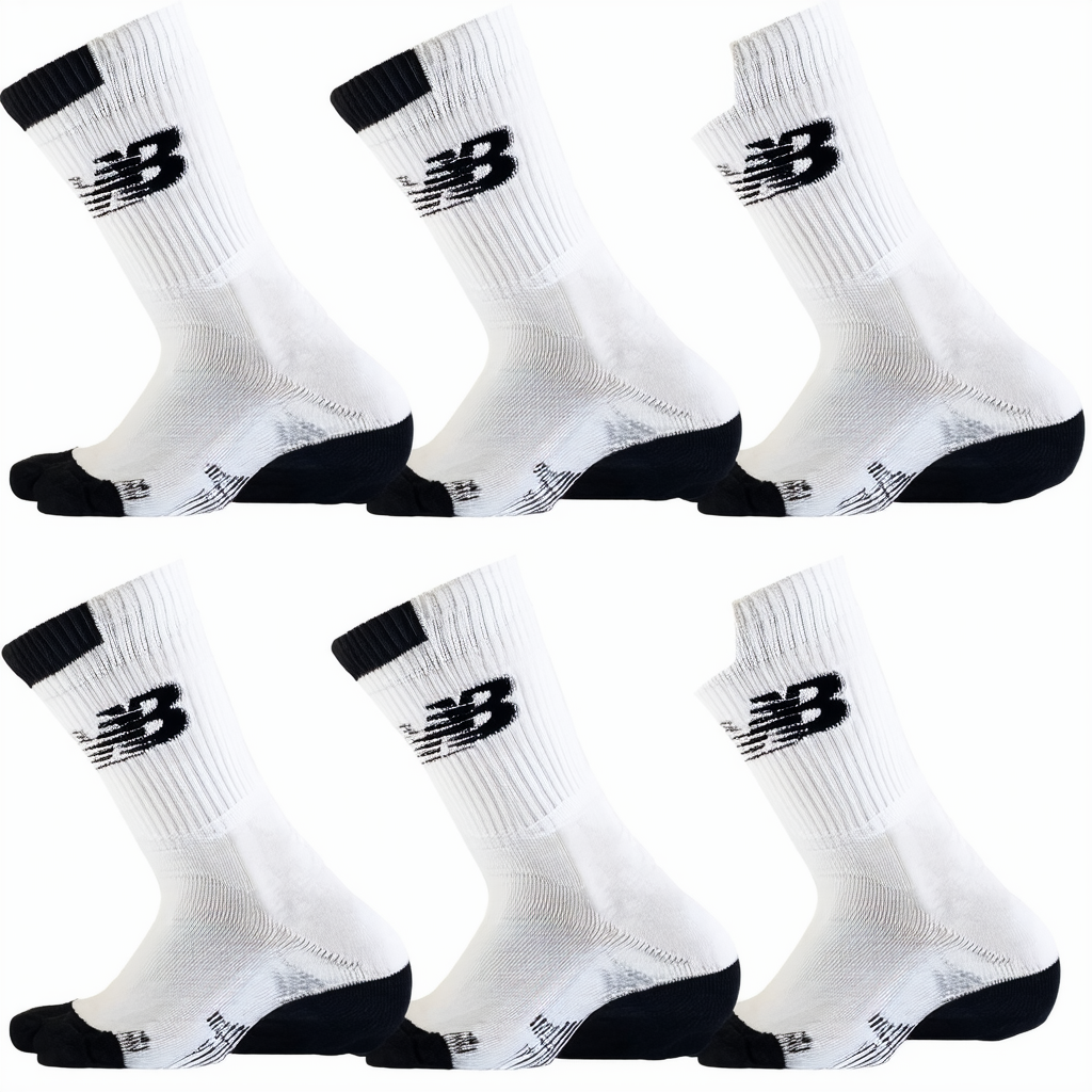 New Balance Men's 6 Pack Core Cotton Quarter Socks