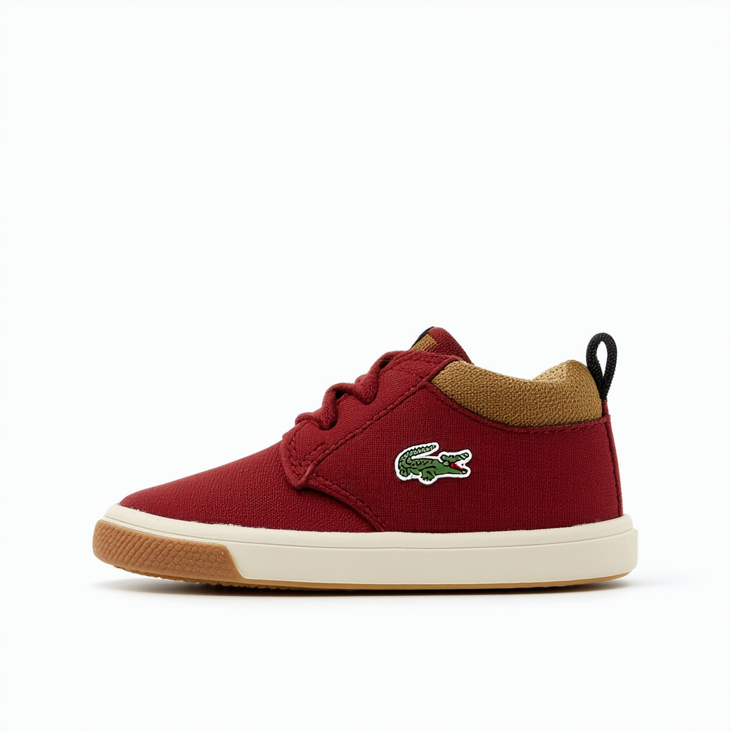 Lacoste Ampthill LPT Kids Shoes Dark Red/Tan 7-26SPC1008-DR3