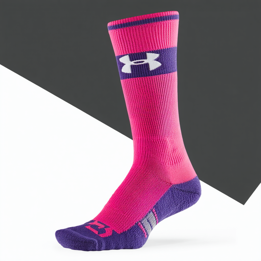 Under Armour Women's Color Pop Snow Ski Socks (1-Pack), Lollipop Pink/Purple, One Size