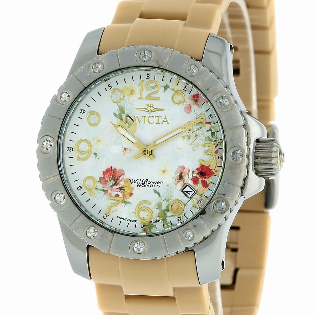 Invicta Women's 21761 Wildflower Analog Display Quartz Beige Watch