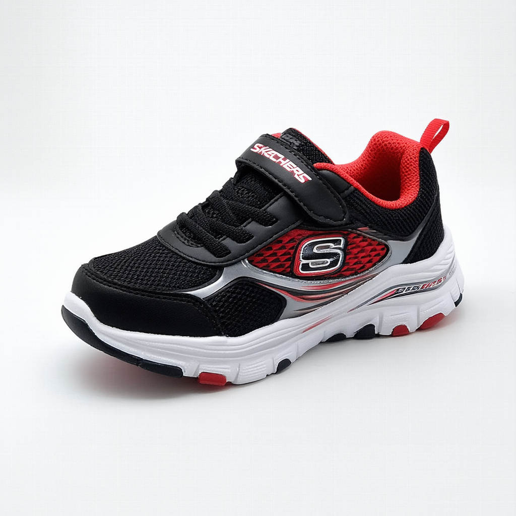 Skechers Kids Boys' Turbo-Flash-90596L Sneaker,black/red,12.5 Medium US Little Kid