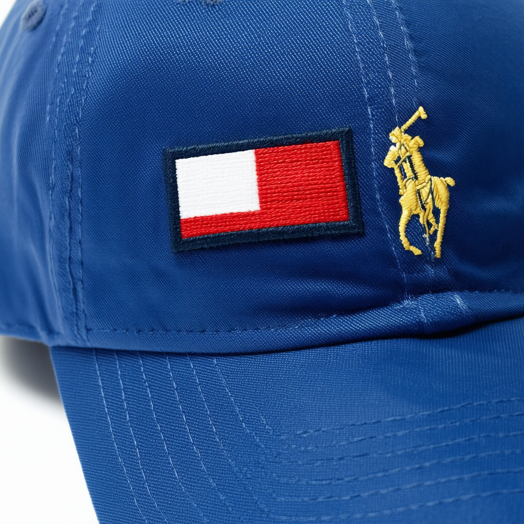 Polo Ralph Lauren Flag Patch Chino Baseball Cap (BLUE)