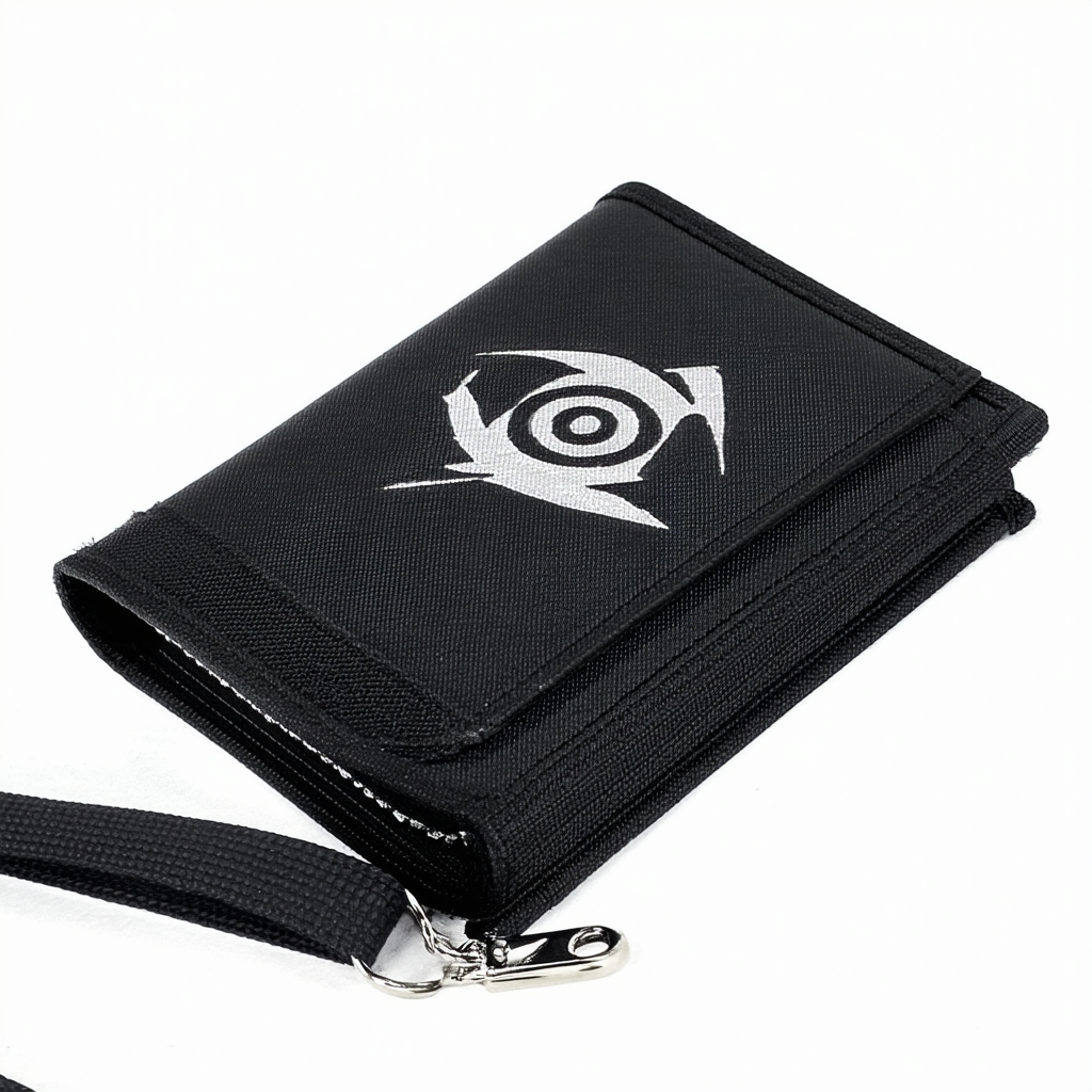 Naruto Trifold Velcro Wallet with Lanyard