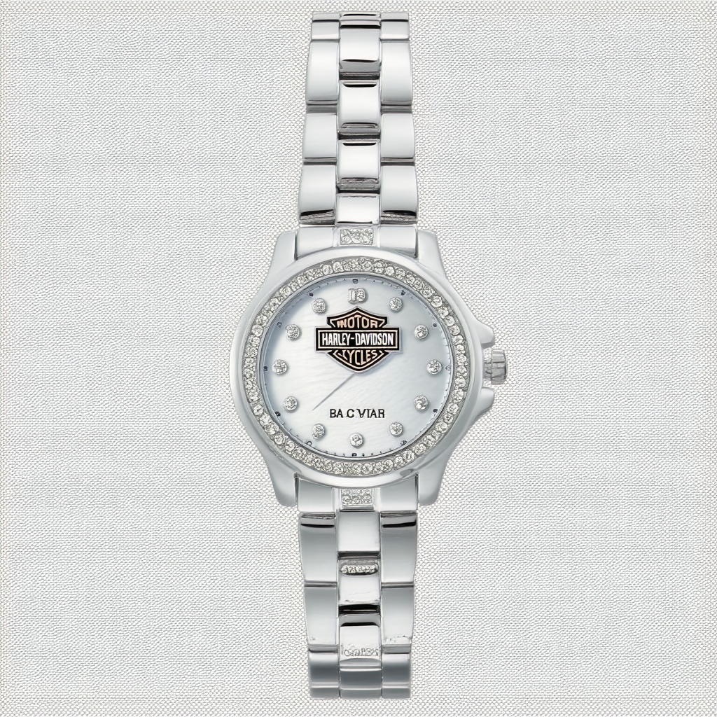 Harley-Davidson Women's Crystal Embellished B&S Stainless Steel Watch 76L187