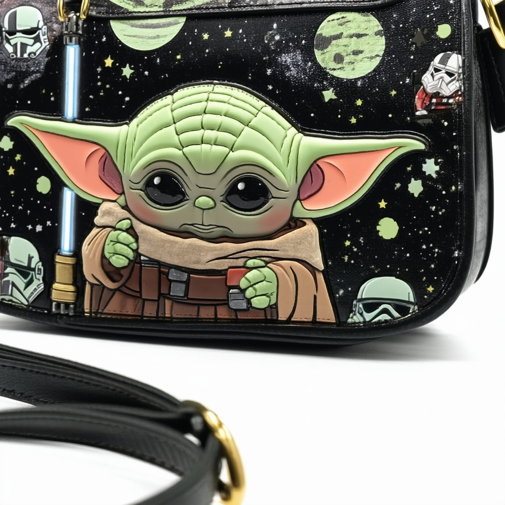 Loungefly Star Wars Baby Yoda The Mandalorian Womens Double Strap Shoulder Bag Purse