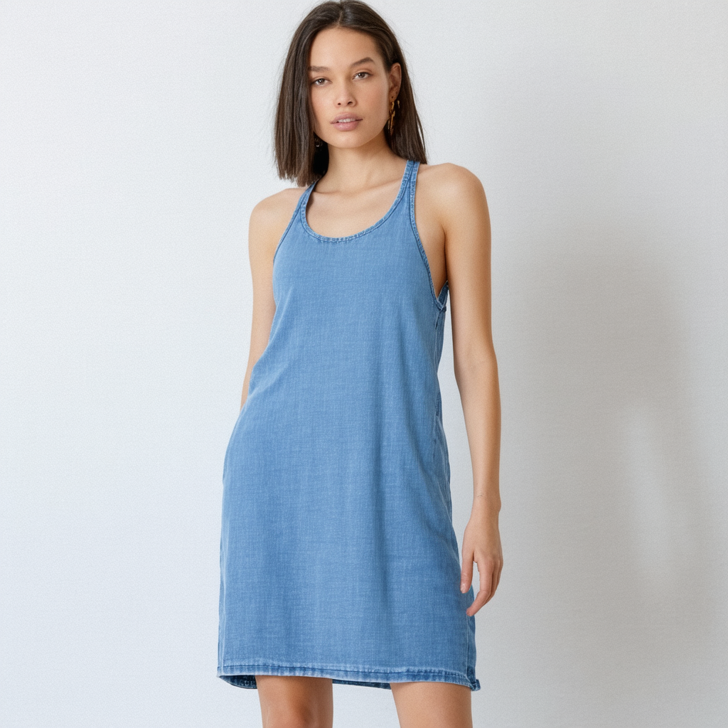 Calvin Klein Jeans Women's Washed Tencel Racerback Dress