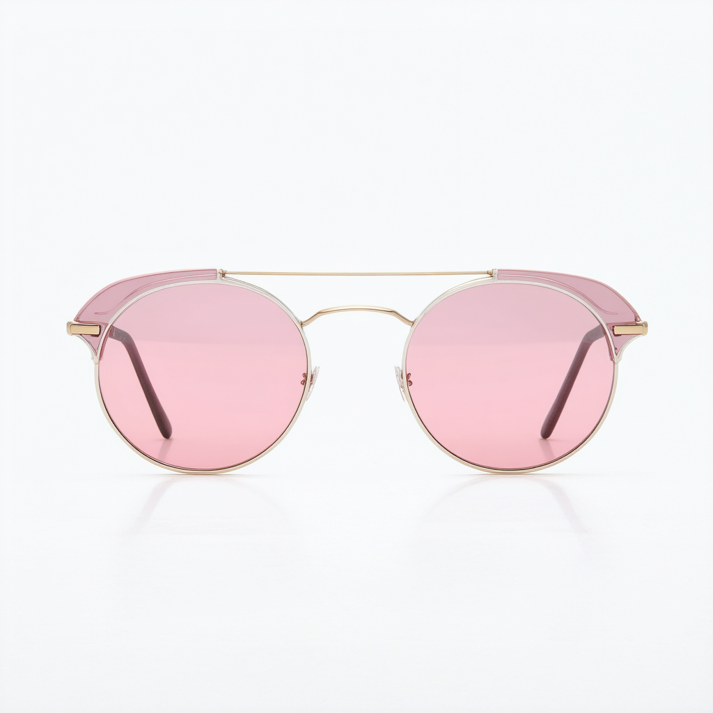 Lucky Women's Larlpin46 Round Sunglasses, Pink, 46 mm