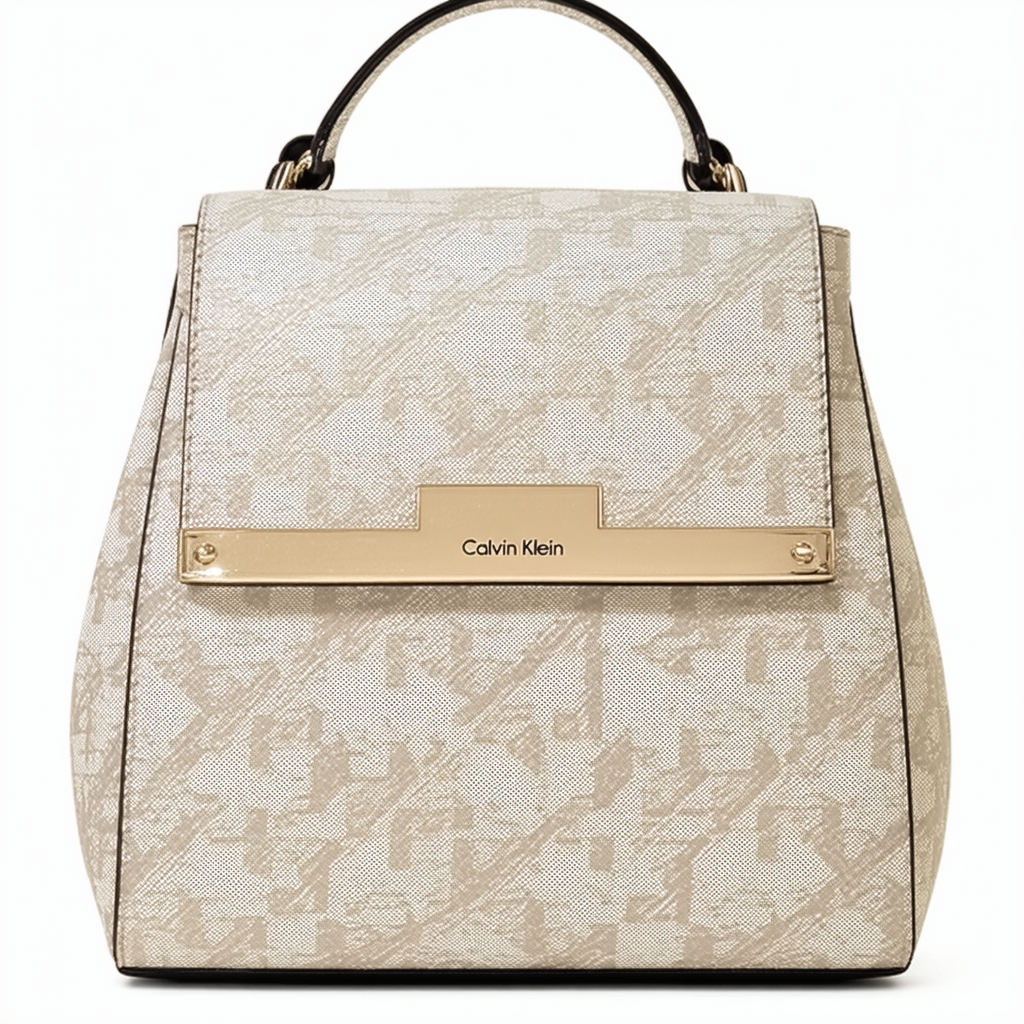 Calvin Klein Women's Reyna Signature Key Item Flap Backpack
