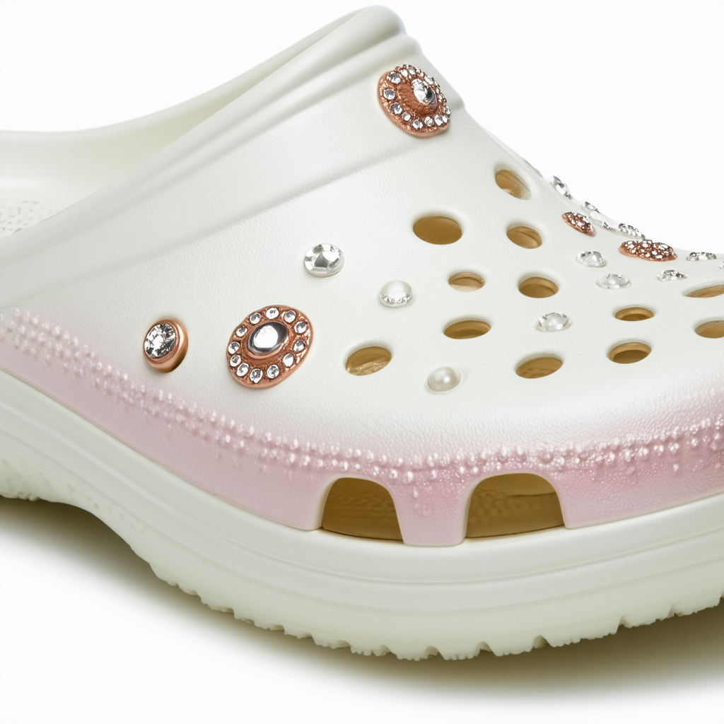 crocs womens Crocs Lina Embellished Dorsay,Pearl White/Rose Gold,10 M US
