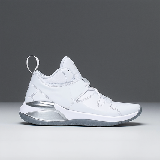 Nike Jordan Mens Jordan Hydro 5 White/Metallic Silver/Cl Grey Sandal 8 Men US
