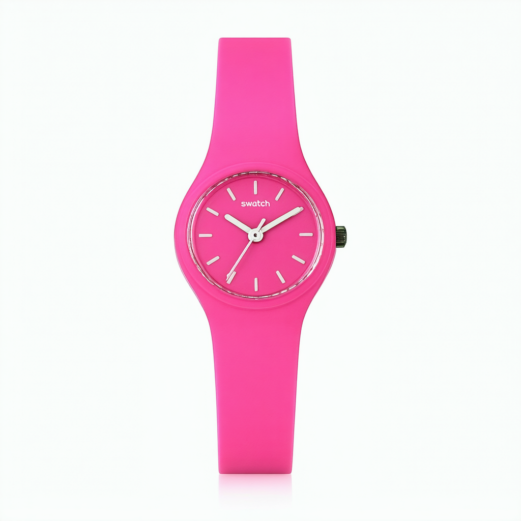 Swatch Womens Analogue Quartz Watch with Silicone Strap GP160