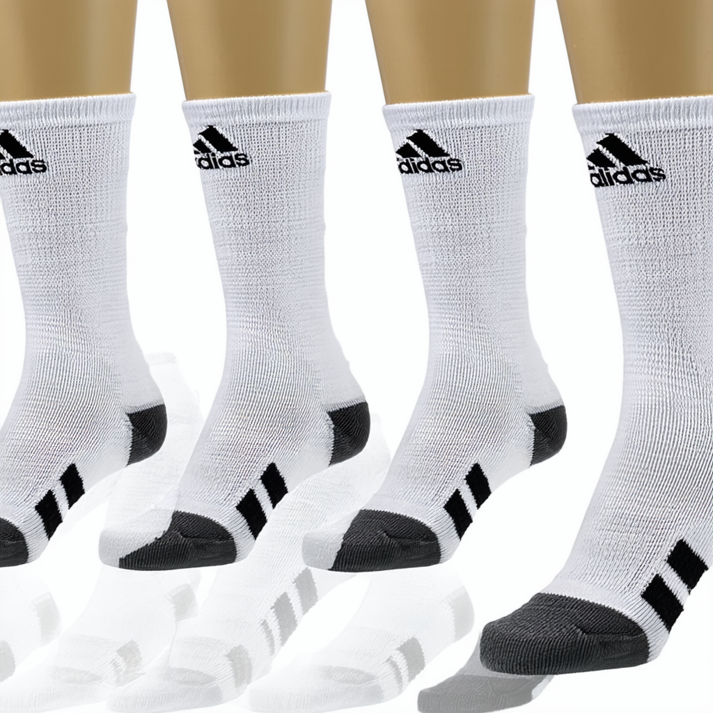 adidas Men's Athletic Cushioned Quarter Socks (with Arch Compression for a Secure Fit (6-Pair)