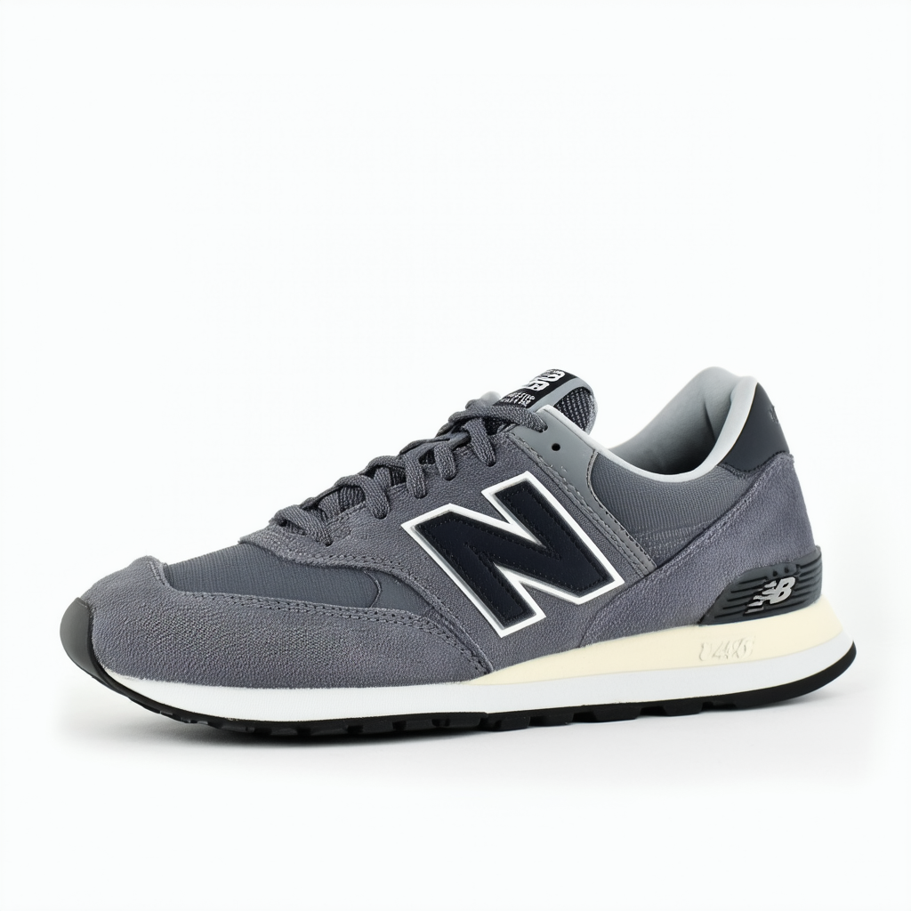 New Balance Men's U430 Suede Low-Top Classic Running Sneakers Grey Size