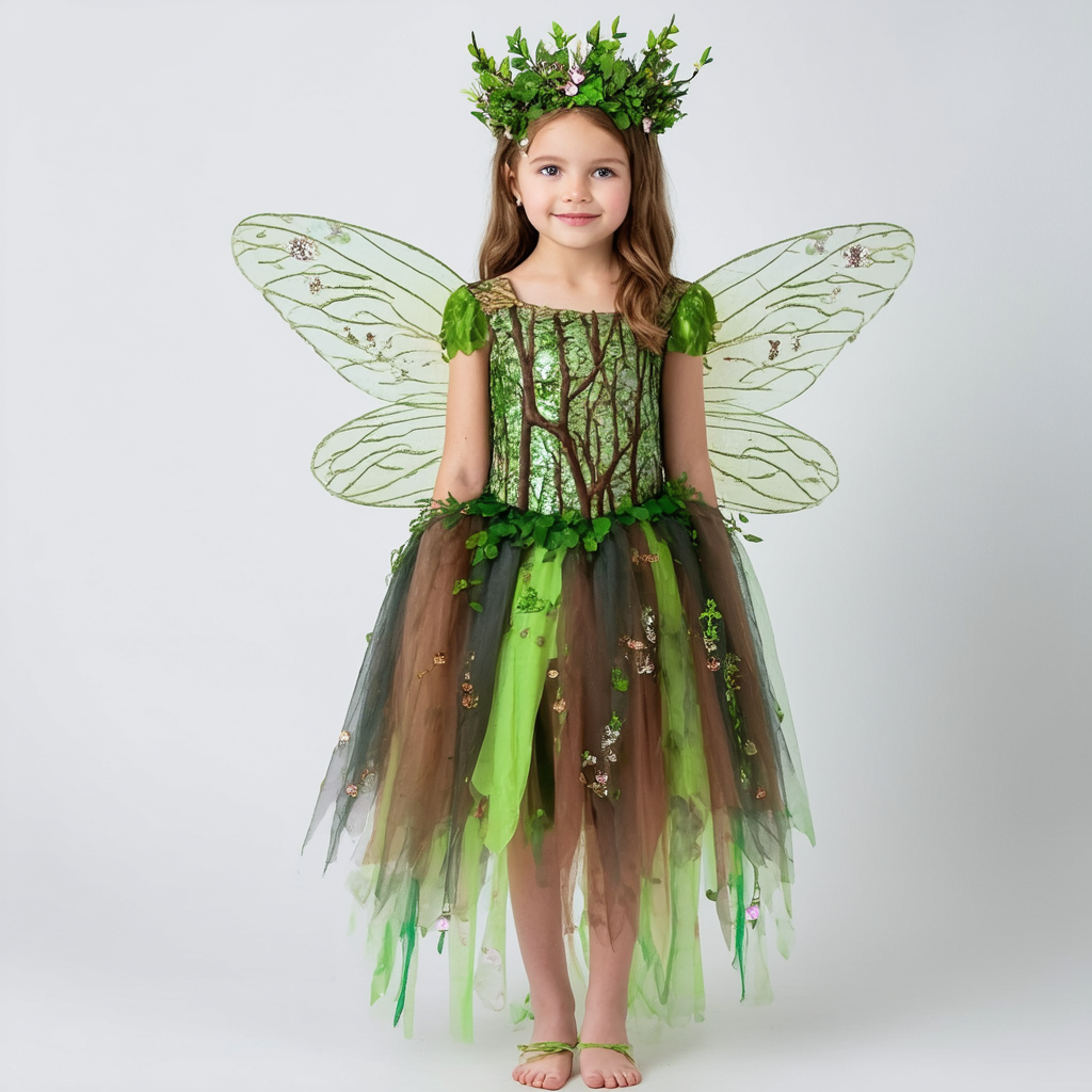 Forest Fairy Queen Kids Costume