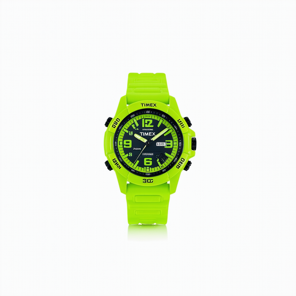 Timex Men's TW5M02500 Ironman Rugged 30 Neon Green Resin Strap Watch