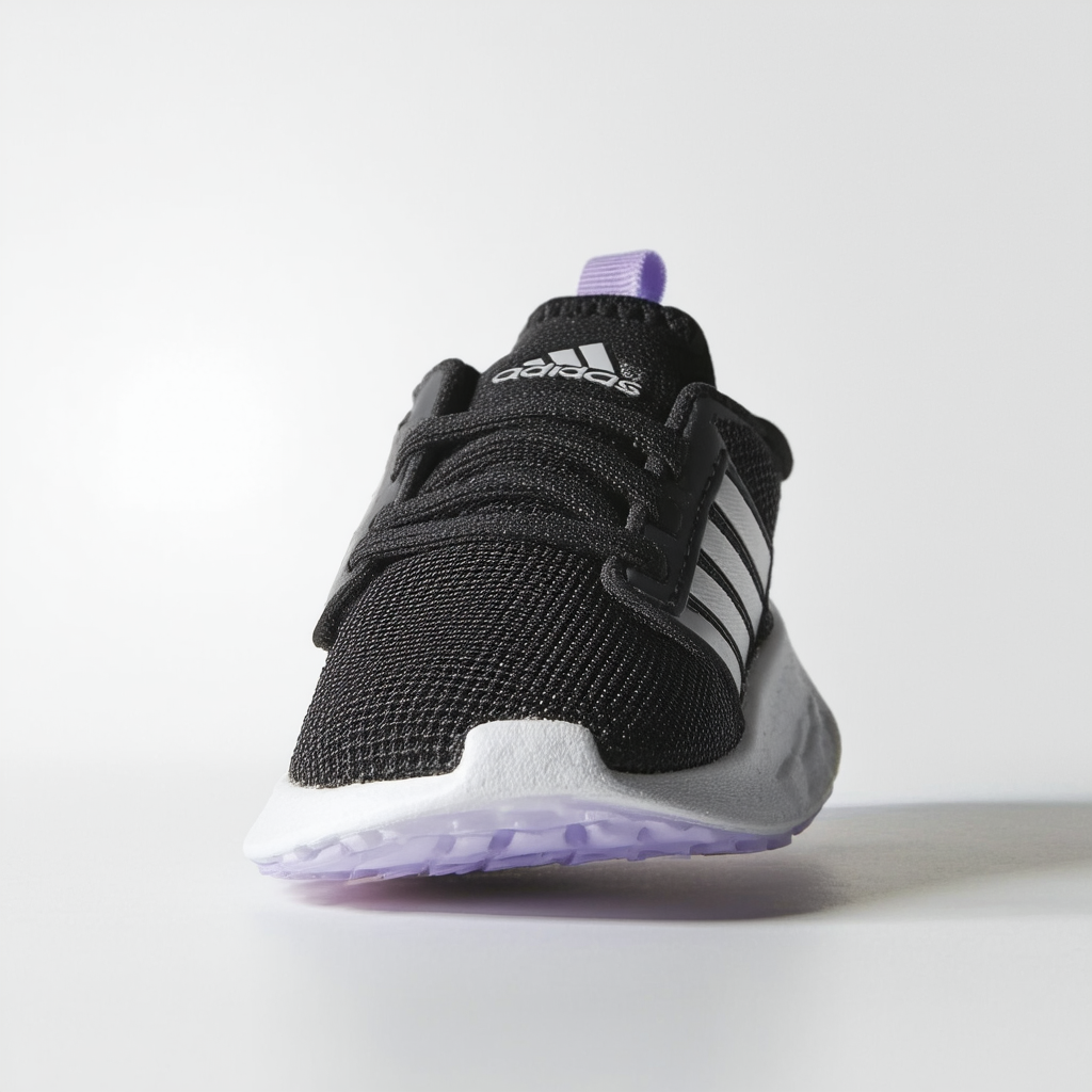 adidas Unisex-Child Lite Racer 2.0 I Sneaker, core Black/FTWR White/Purple Tint, 10K M US Big Kid