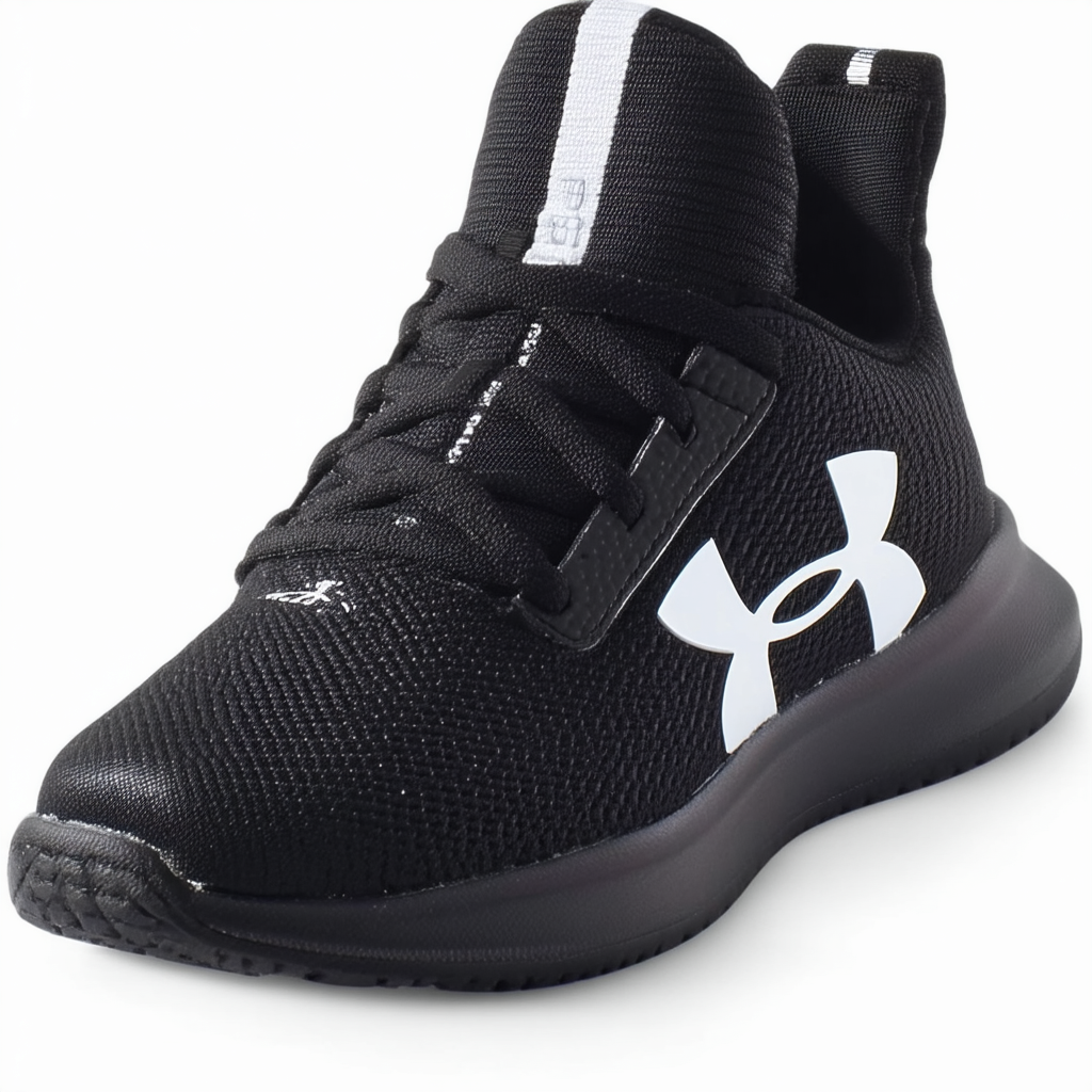 Under Armour Kids' Pre School Kickit2 Low Sneaker, Black (001)/White, 13K