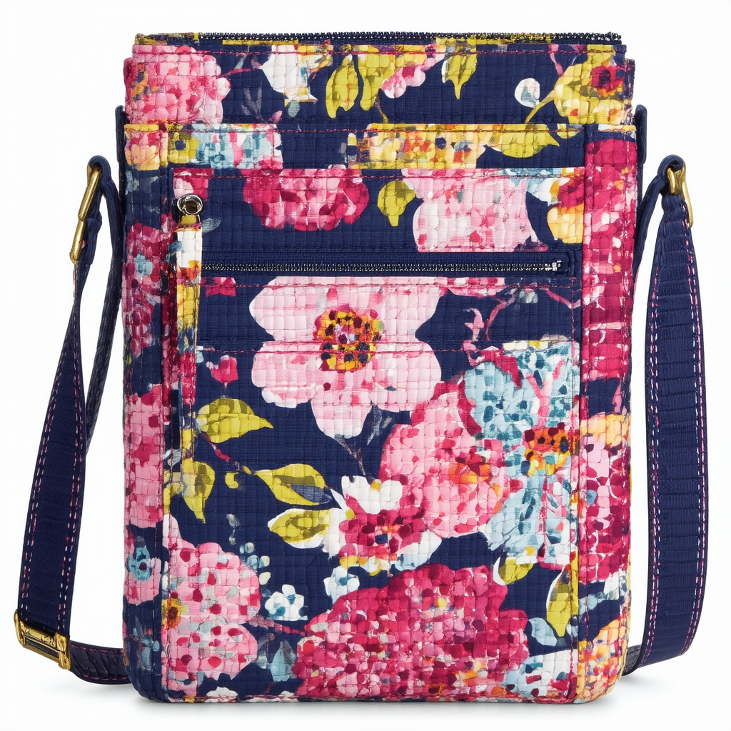 Vera Bradley Women's Cotton All in One Crossbody Purse with RFID Protection