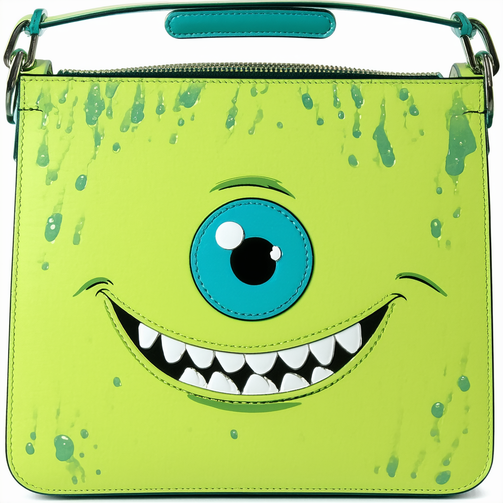 Loungefly Disney Monsters Inc Mike Wazowski Scare Cosplay Womens Double Strap Shoulder Bag Purse