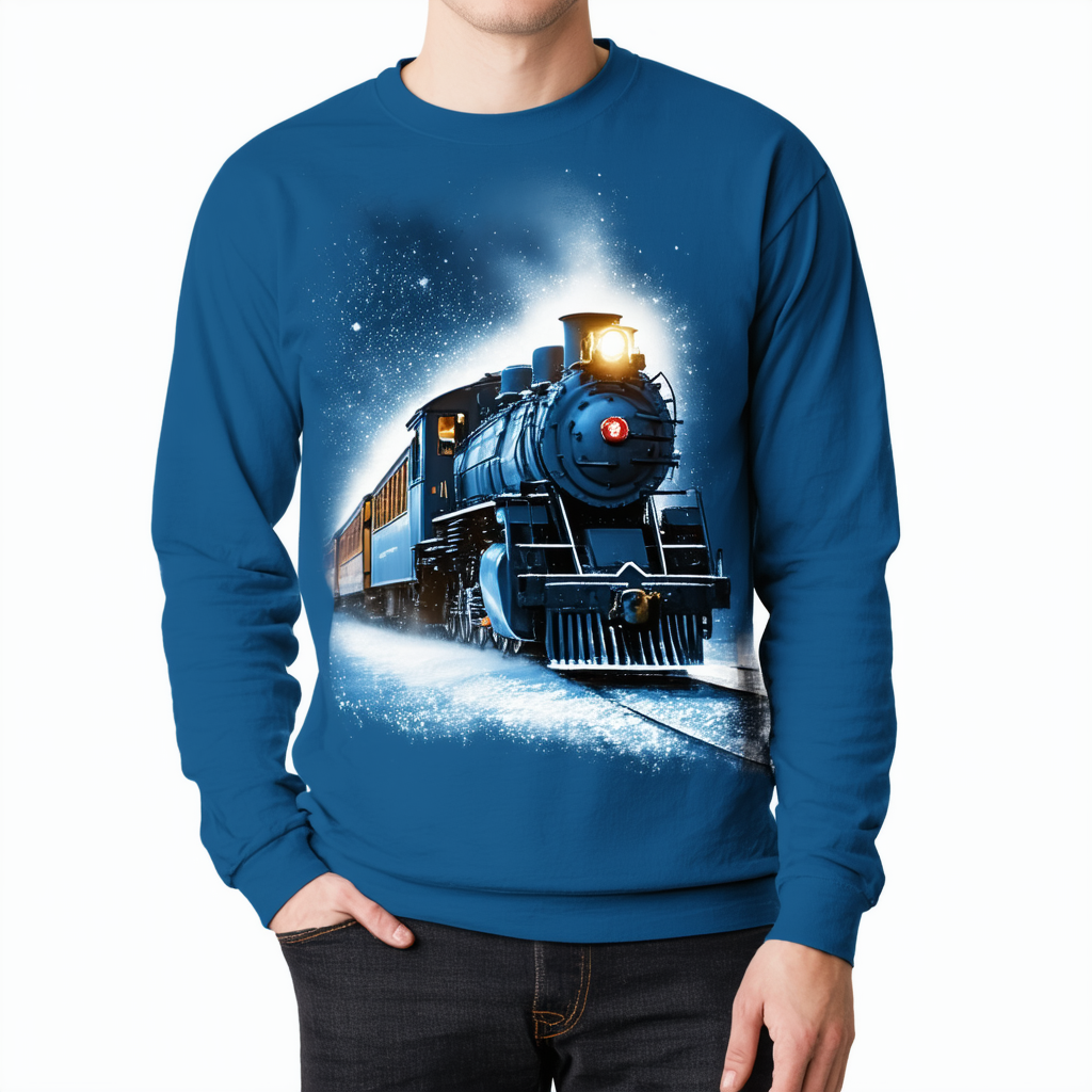 Polar Express True Believer Unisex Adult Long-Sleeve T Shirt for Men and Women