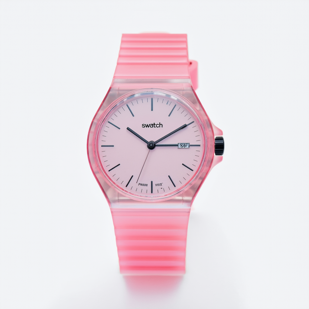 swatch Men's SURP100 Quartz Anti-Reflective Sapphire Crystal Pink Watch
