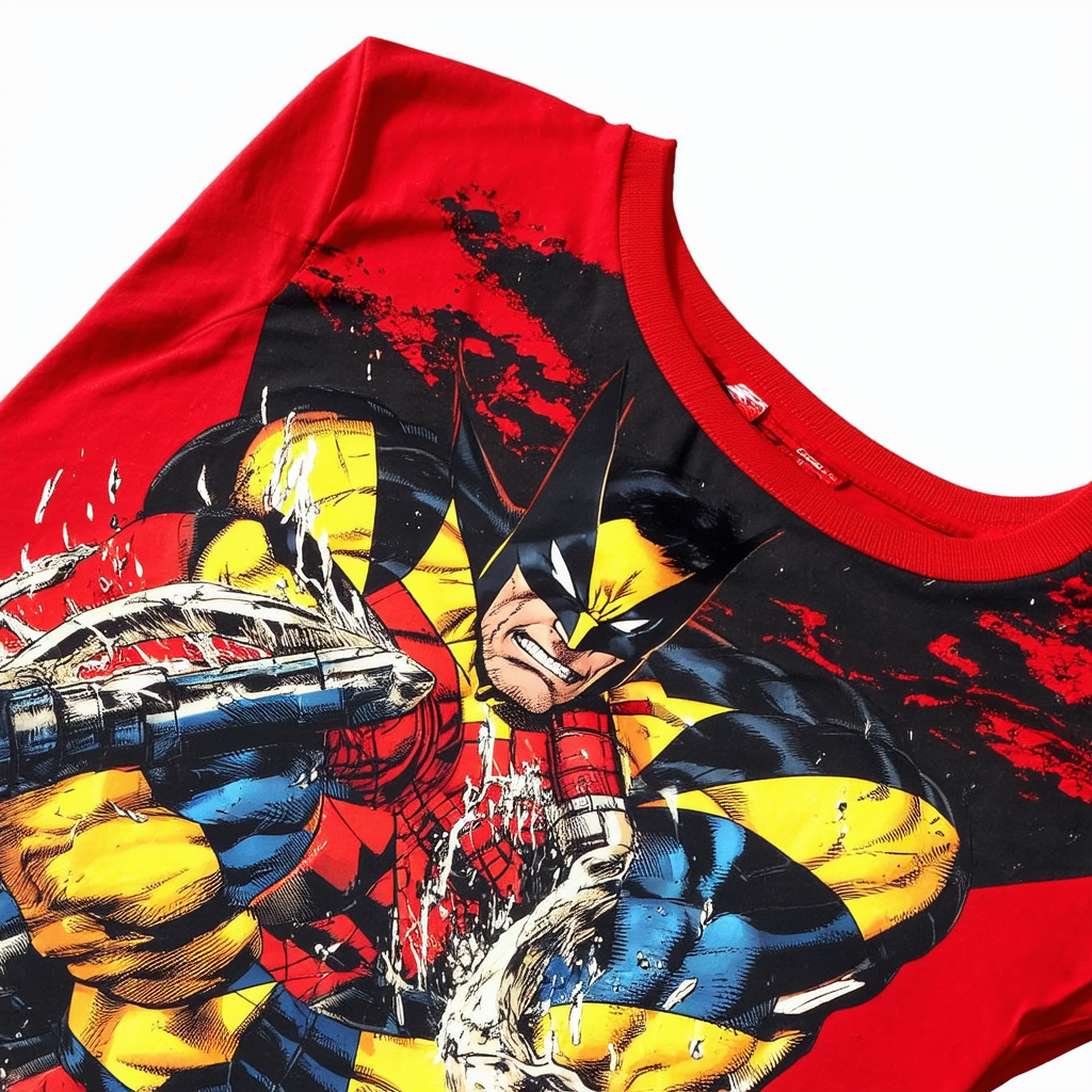 Men's Marvel X-Men Wolverine Battles Omega Red T-Shirt