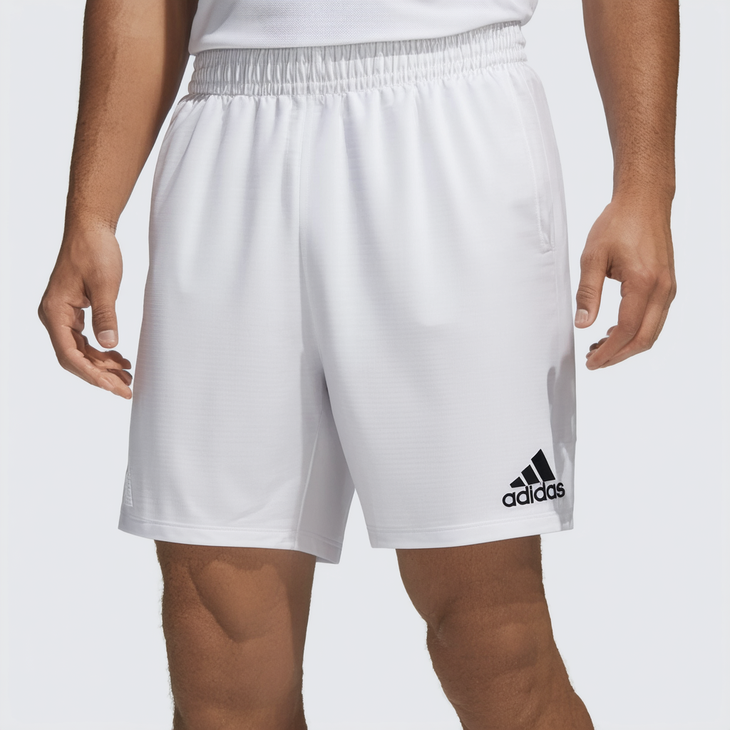 adidas Men's Club Stretch-Woven Tennis Shorts, White/Black, Small