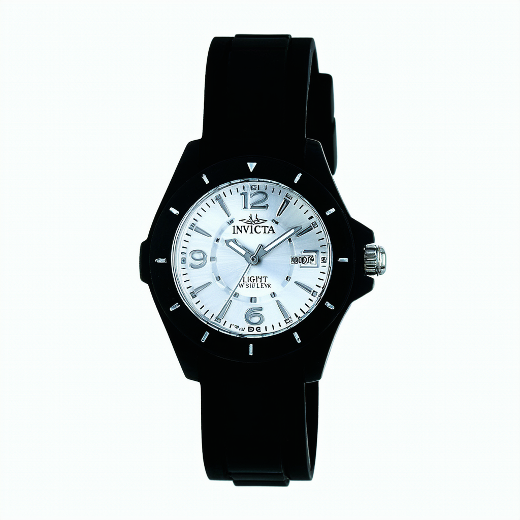 Invicta Women's 10399 DNA Light Silver Dial Black Silicone Watch