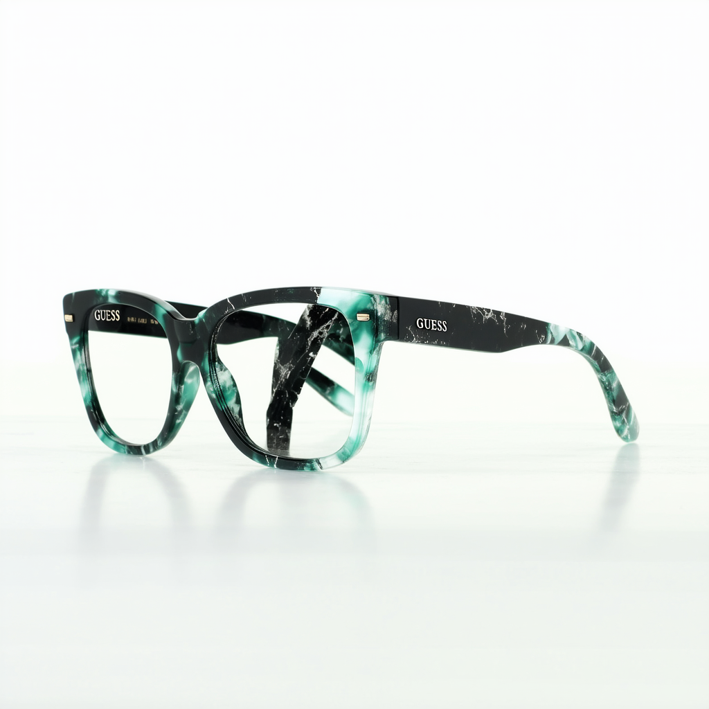 Guess frame (GU-2413 BLK) Acetate Shiny Black - Marble Green