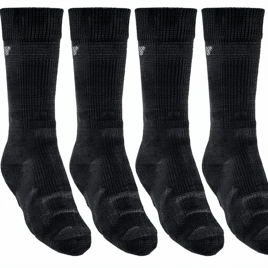 Columbia Men's Wool Blend Basic Crew Socks, 4-Pack