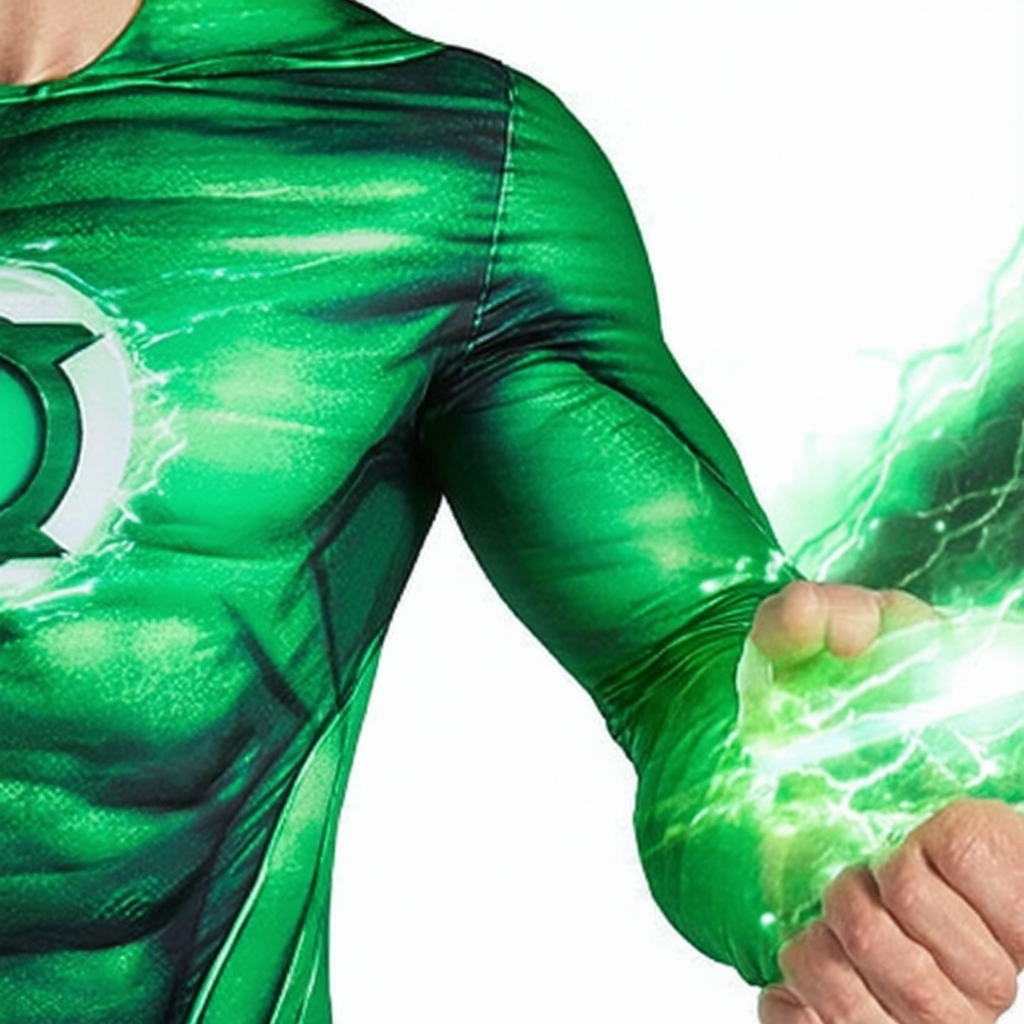 Green Lantern Deluxe Hal Jordan Costume With Muscle Chest