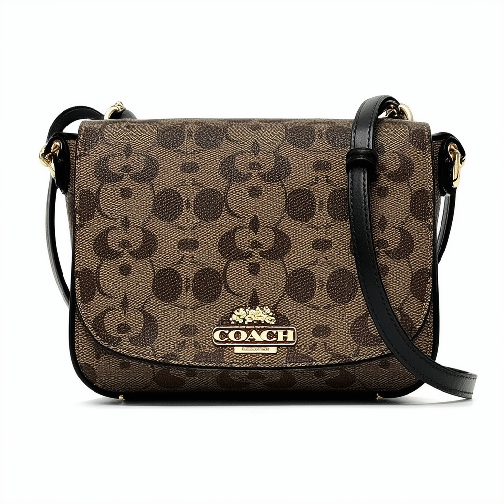 Coach Signature Mini Bennett Crossbody Satchel (Black Brown)