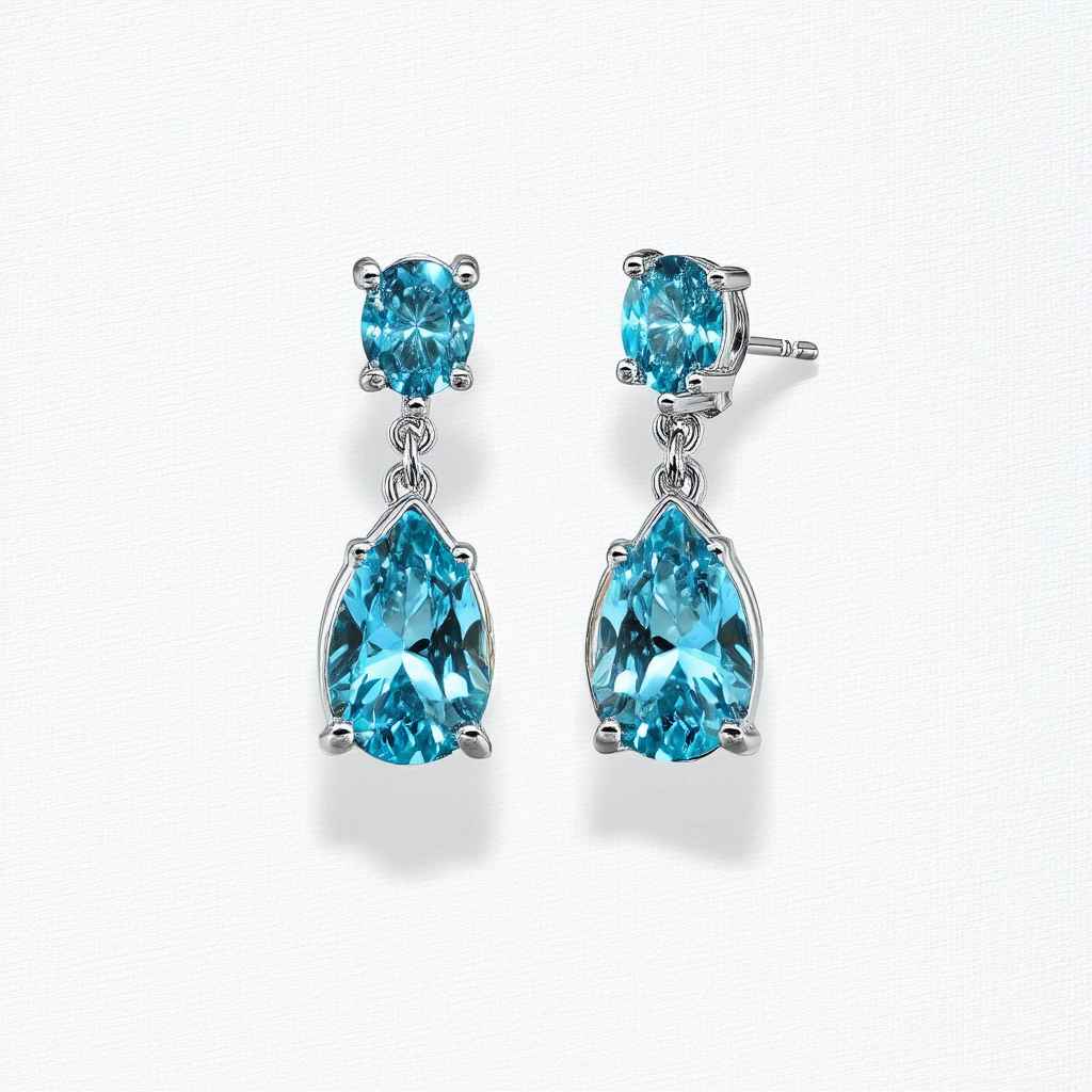 Anne Klein "Living Color" Double Stone Drop Earrings
