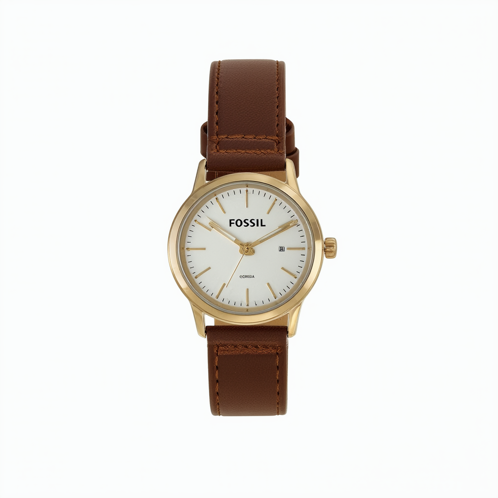 Fossil Georgia Three-Hand Leather Watch - Two-Tone Es3409