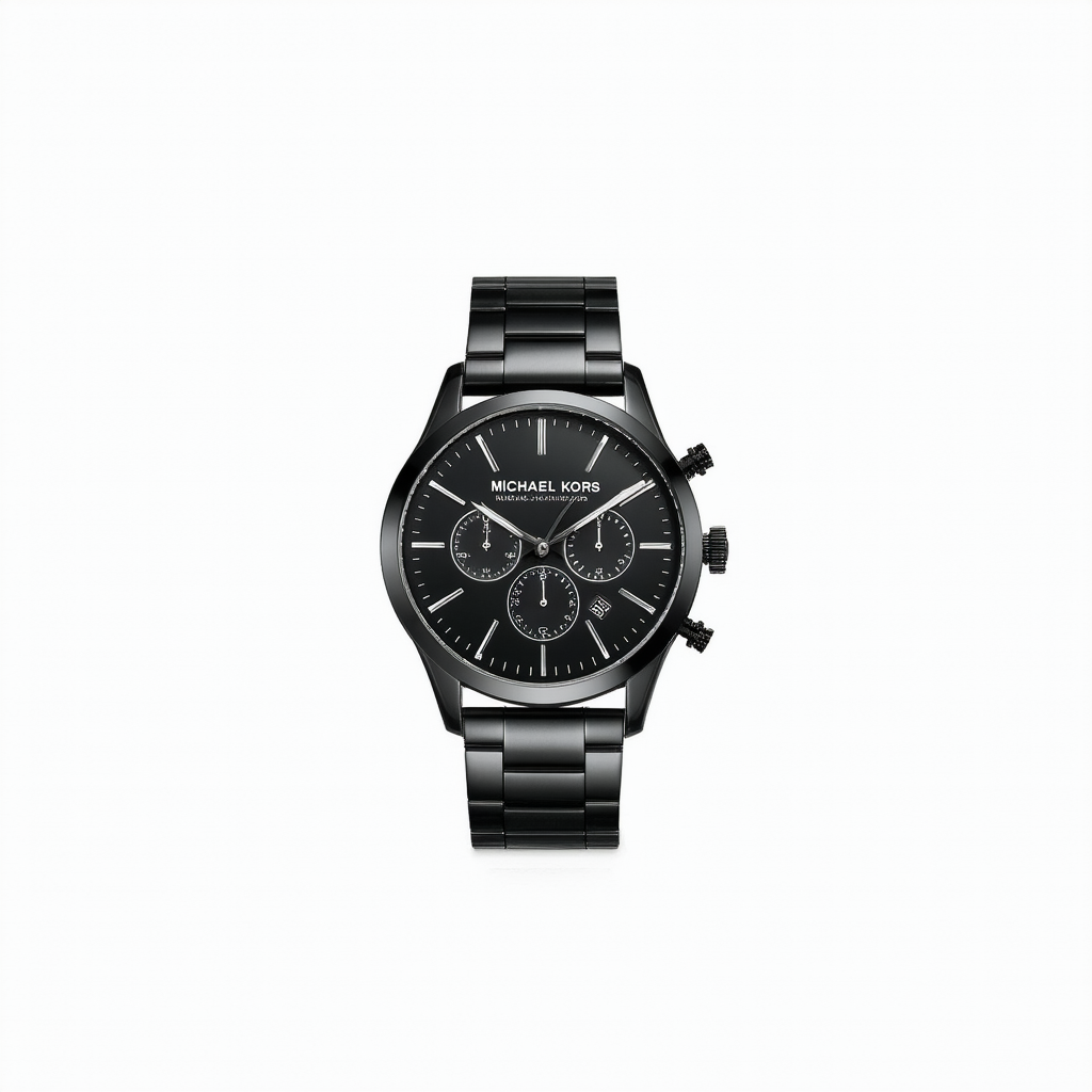 Michael Kors Hangar Black Dial Black Ion-plated Mens Watch MK7067