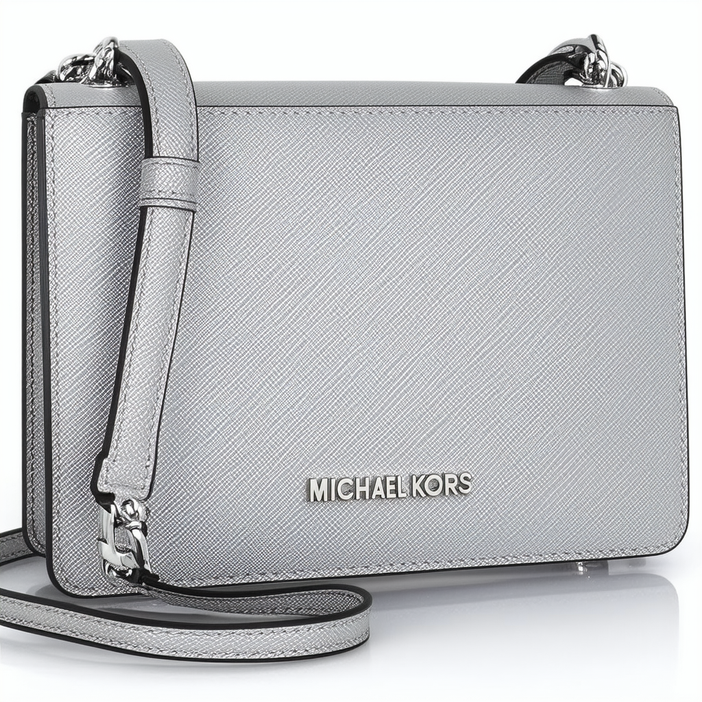 Michael Kors Jet Set Travel Large E/W Saffiano Crossbody, Silver Hardware