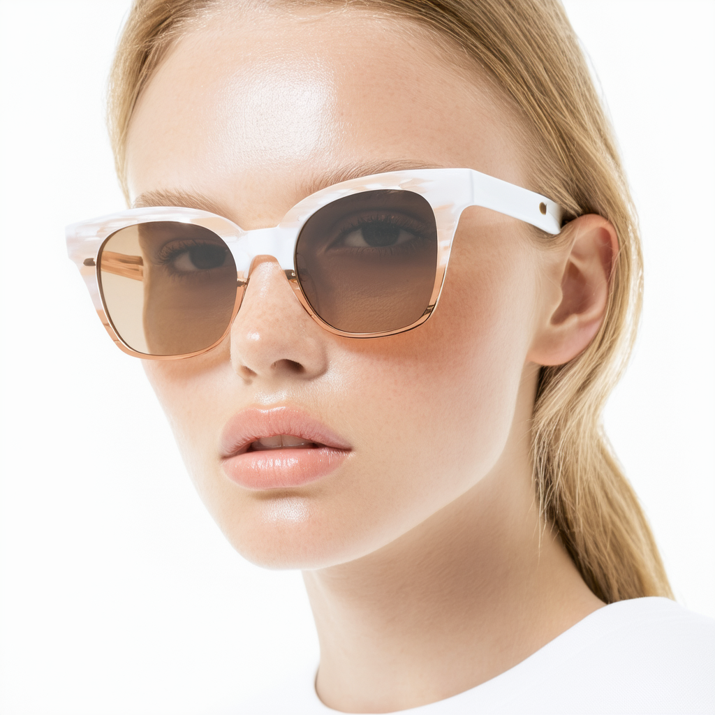 Michael Kors MK2110-30994Z Sunglasses PLAYA White w/Liquid Rose Gold 71mm