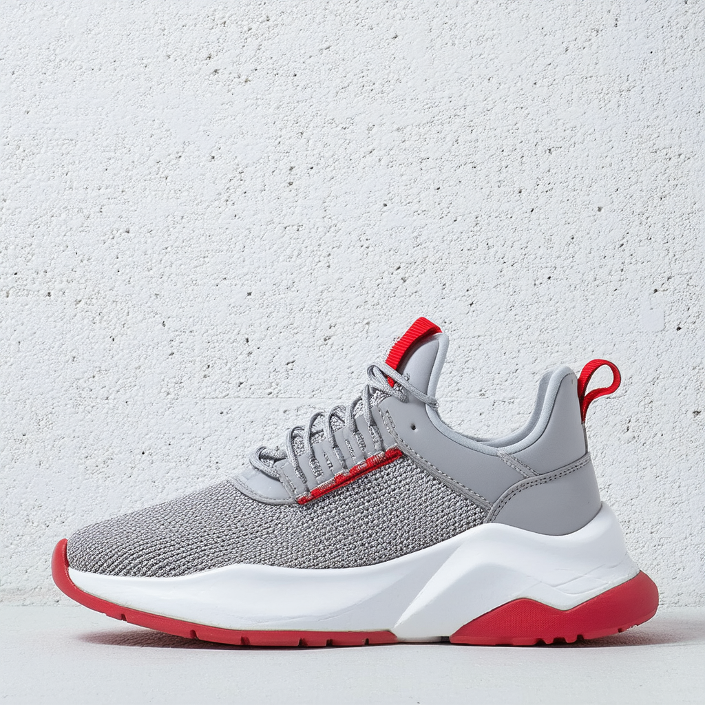 Steve Madden Women's Cliff Grey/red Athletic 8 US