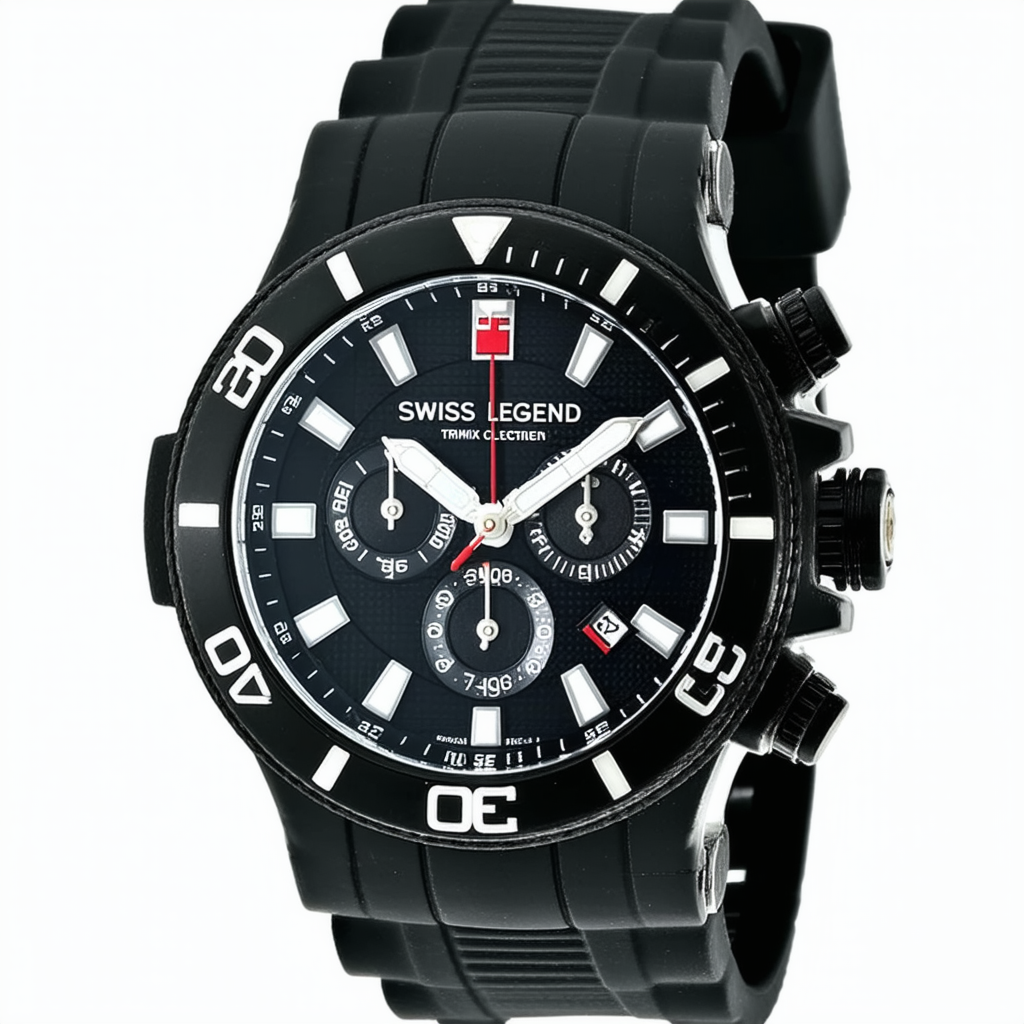 Swiss Legend Men's 10541-GM-014 Trimix Diver Collection Chronograph Black Rubber Watch