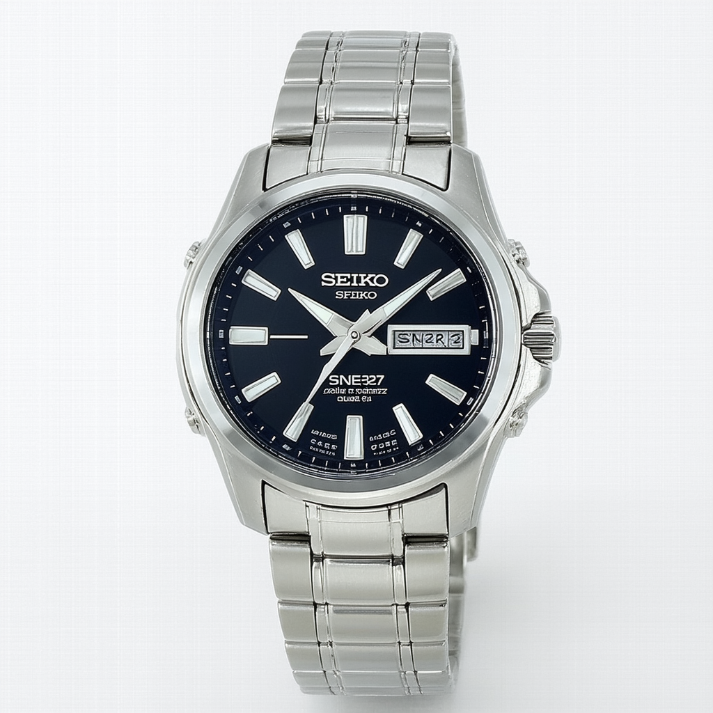 Seiko Men's SNE327 Sport Solar Analog Display Japanese Quartz Silver Watch