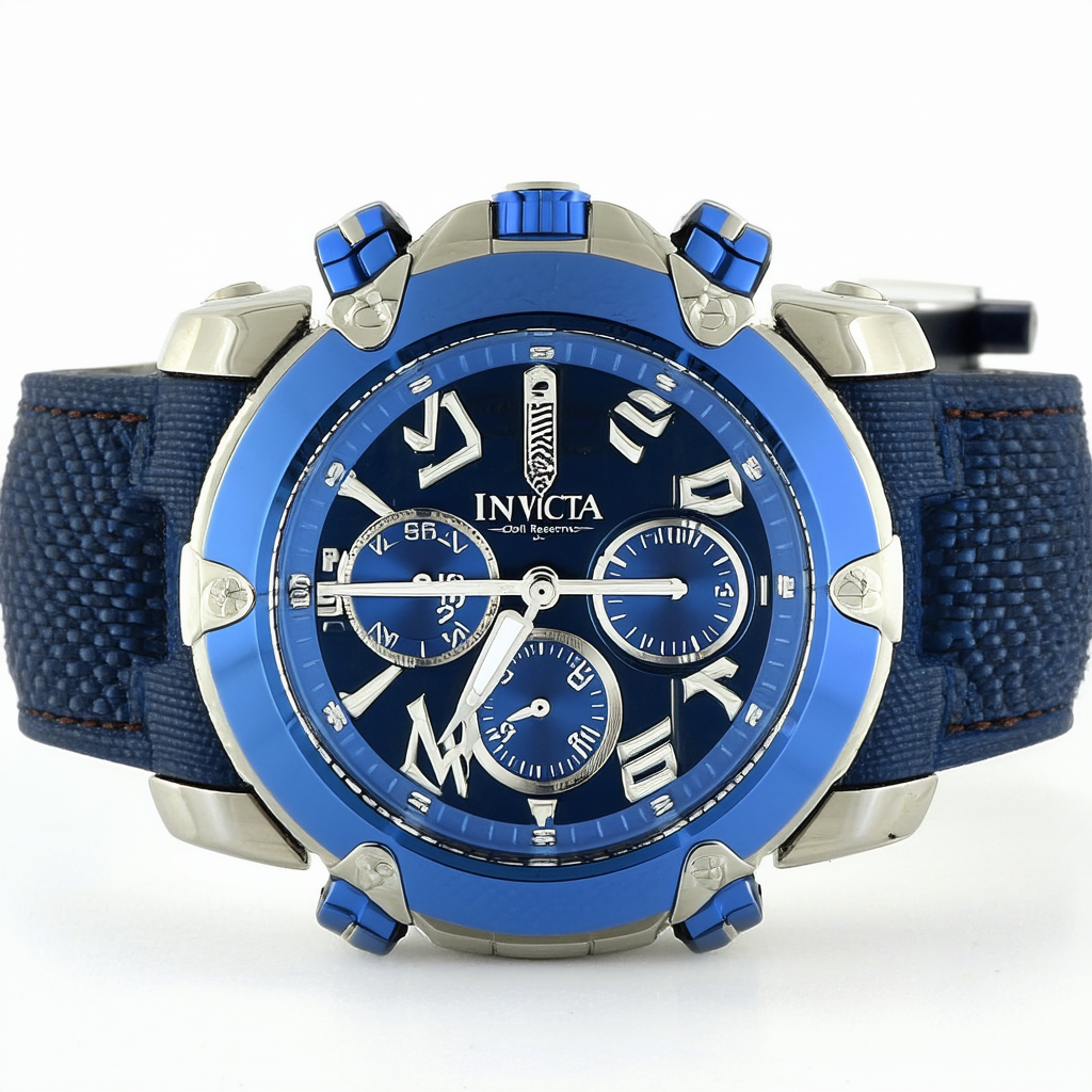 Invicta Men's 11037 Bolt Reserve Chronograph Blue Textured Dial Watch