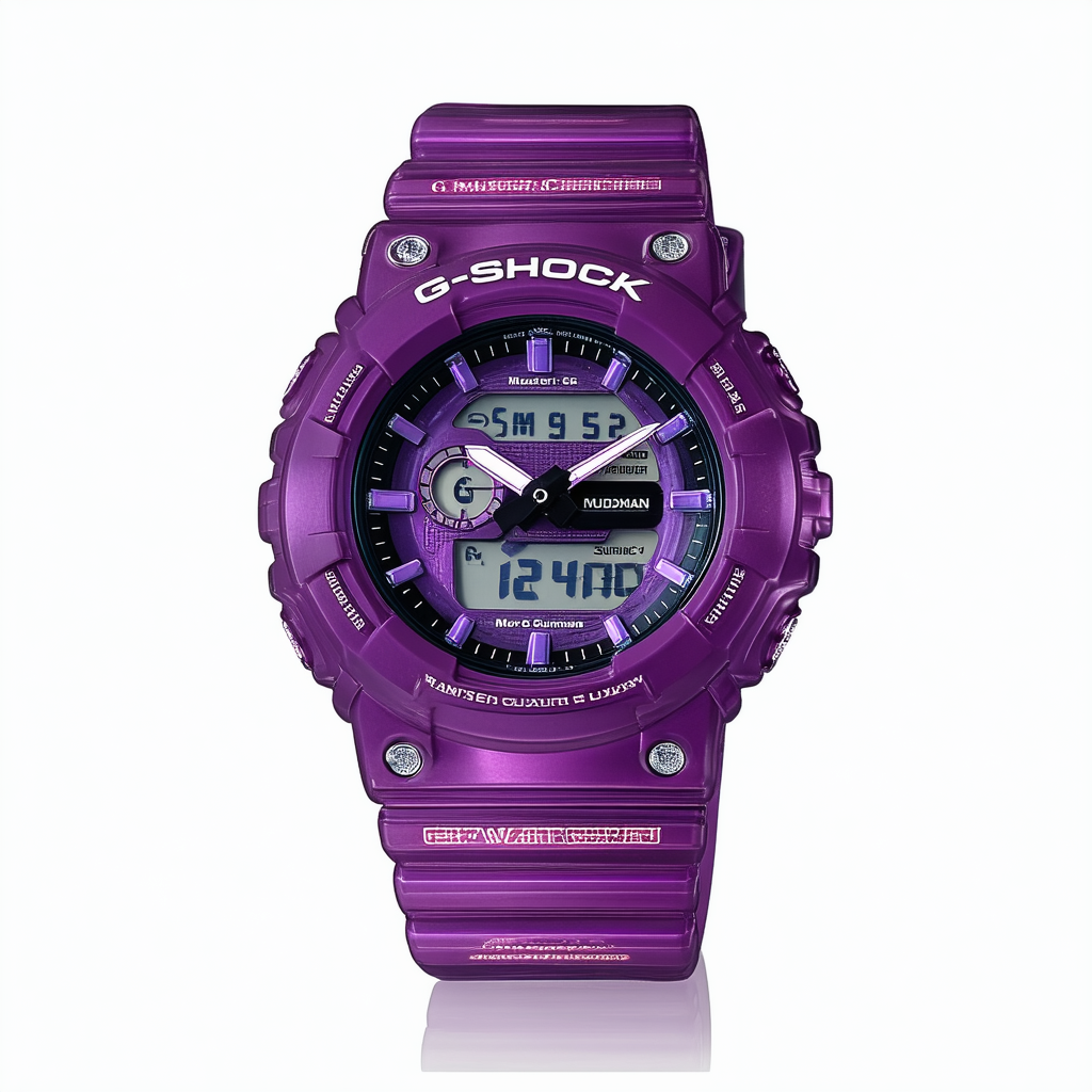 G-Shock GW-9300SR-4 Master of G Man in Sunrise Mudman Luxury Watch - Purple / One Size