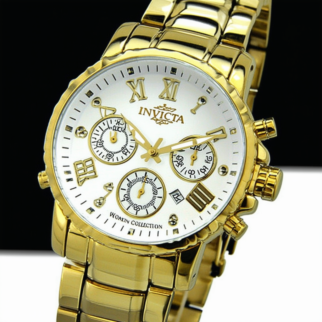 Invicta Women's 0548 Angel Collection 18k Gold-Plated and Stainless Steel Watch