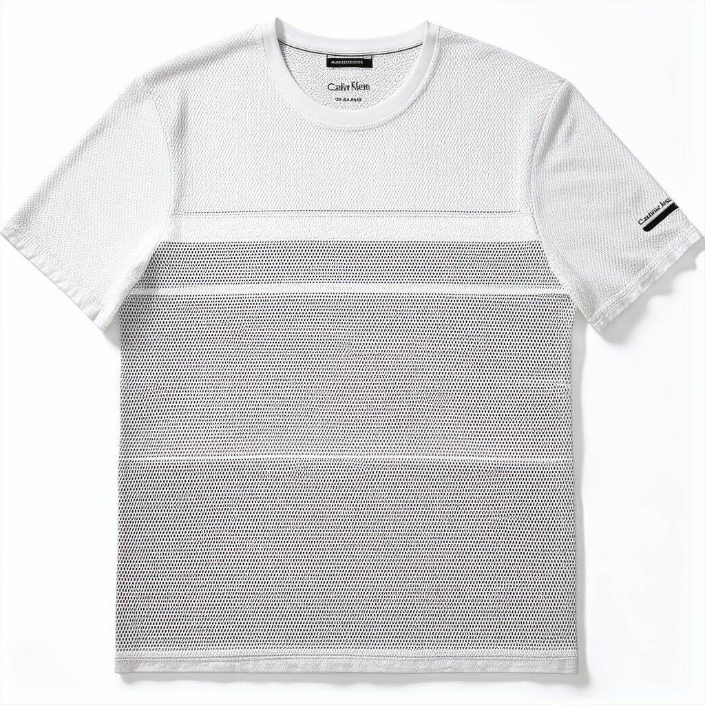 Calvin Klein Jeans Men's Short Sleeve Mesh Horizon Crew Neck T-Shirt