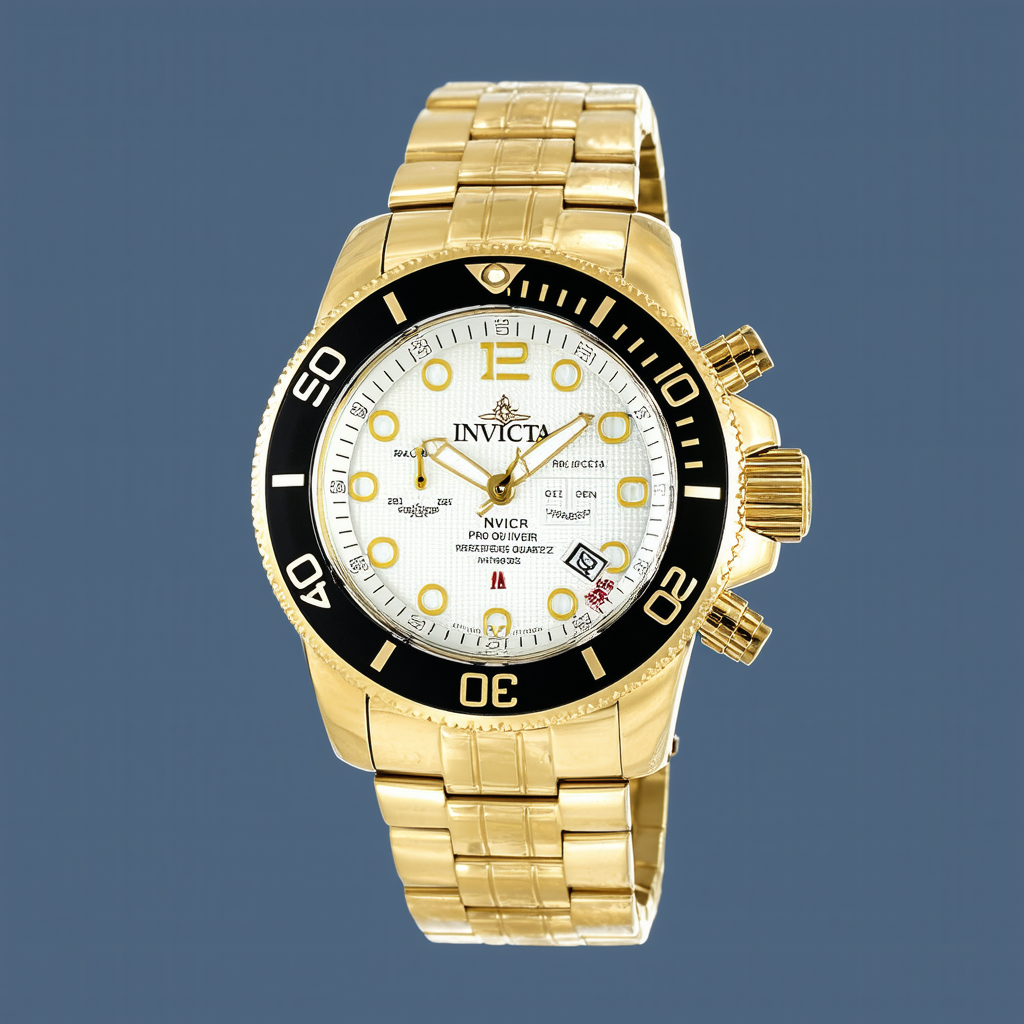Invicta Men's 21398 Pro Diver Analog Display Quartz Gold-Plated Watch