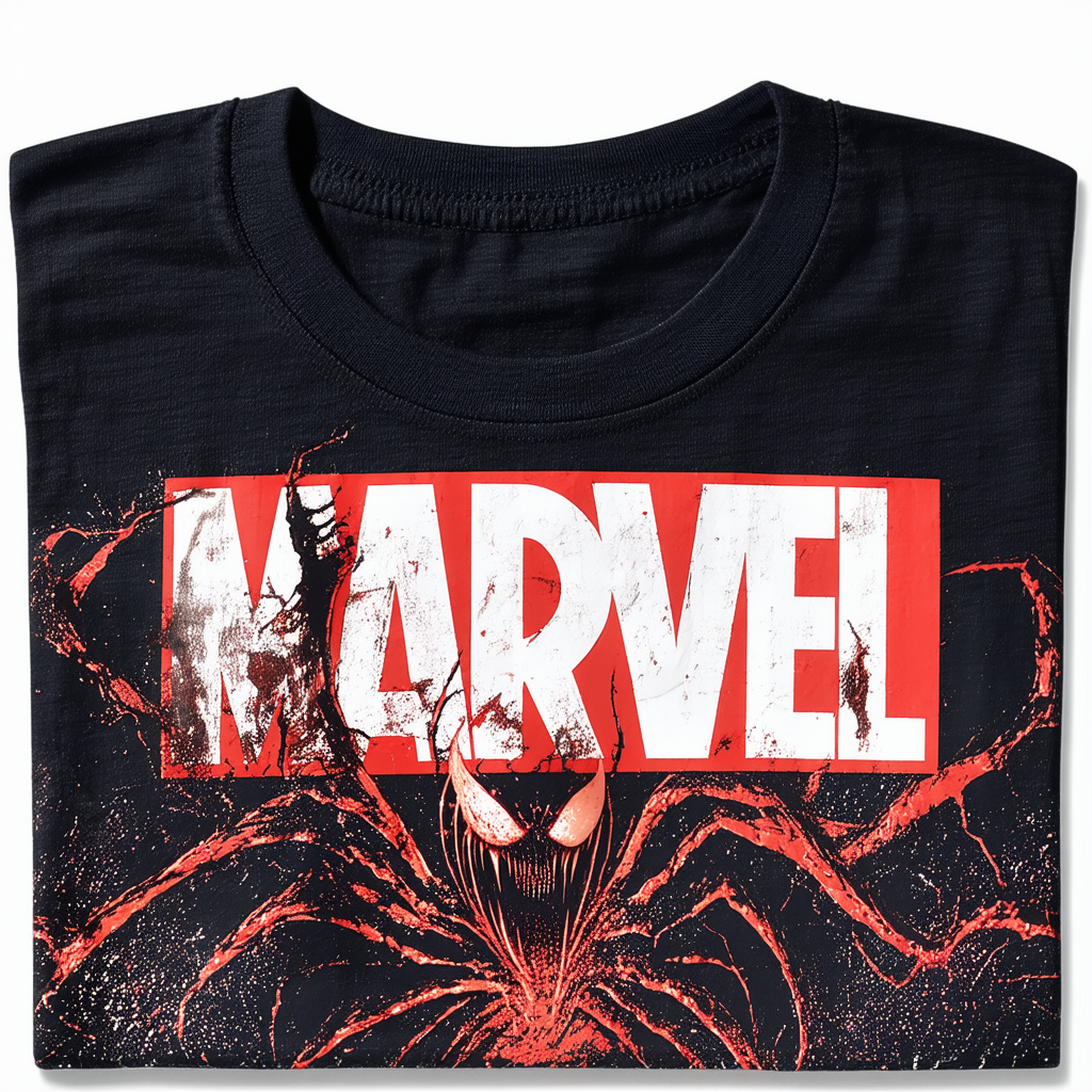 Men's Marvel Carnage Logo T-Shirt - Black - Medium