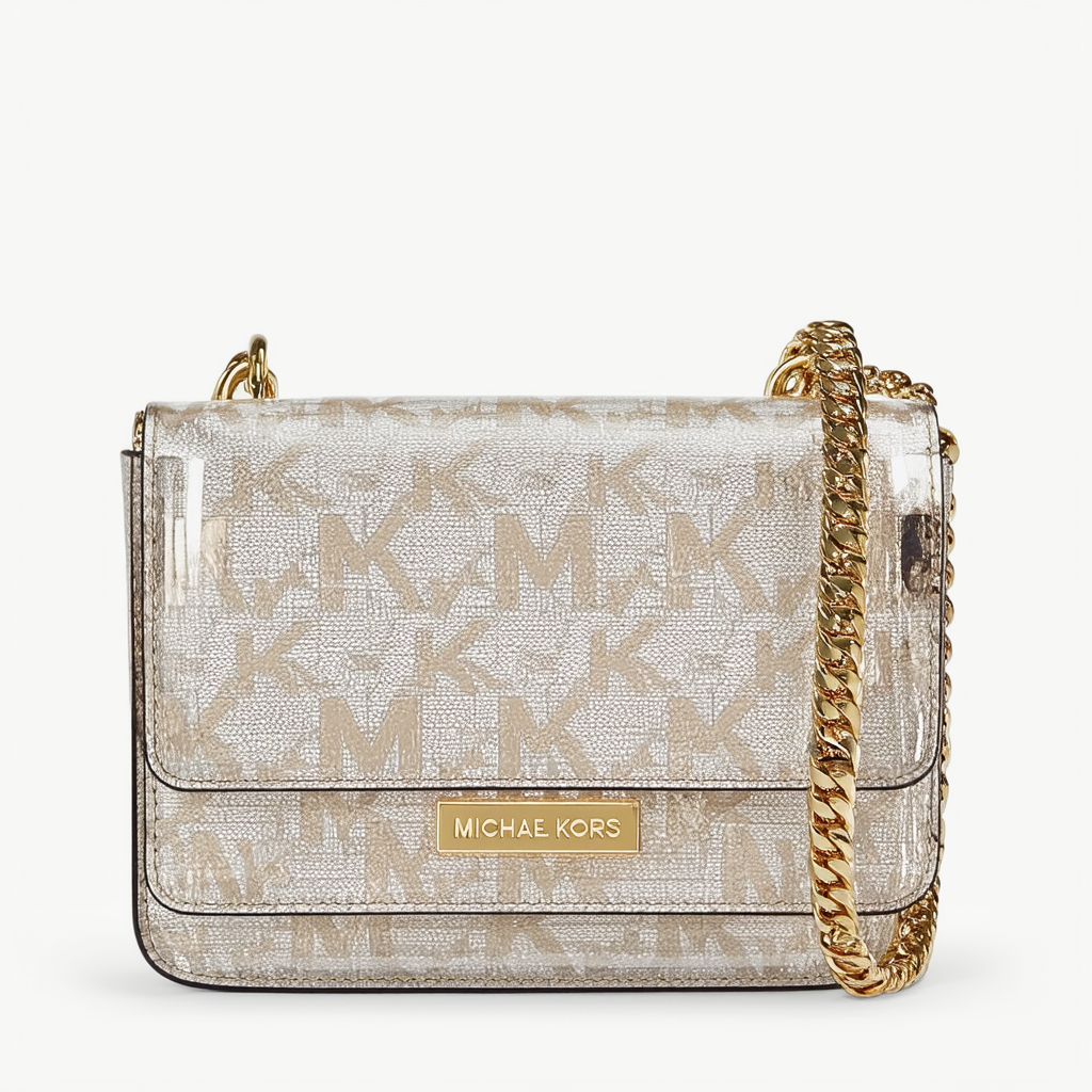 Michael Kors Signature PVC Small Flap Crossbody Bag