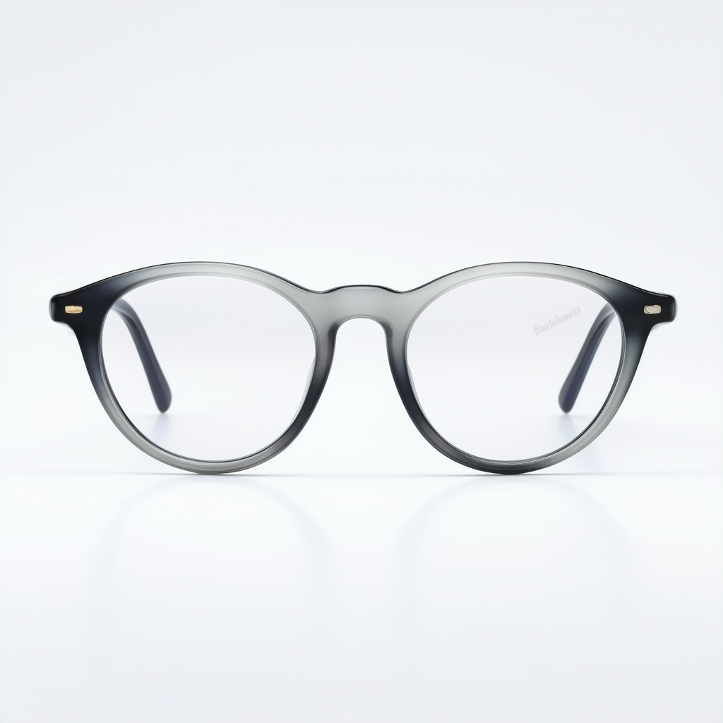Vintage Inspired Tear Drop Fade Clear Lens Reading RX-able Eyewear Glasses (Smoke)