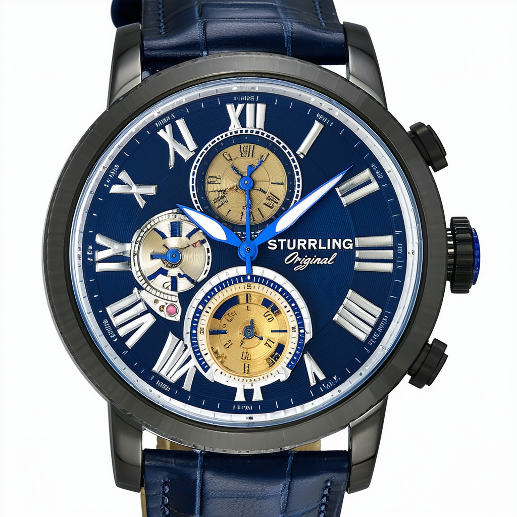 Stuhrling Original Men's 127.33351 Special Reserve The Emperor Automatic Dual Time Watch